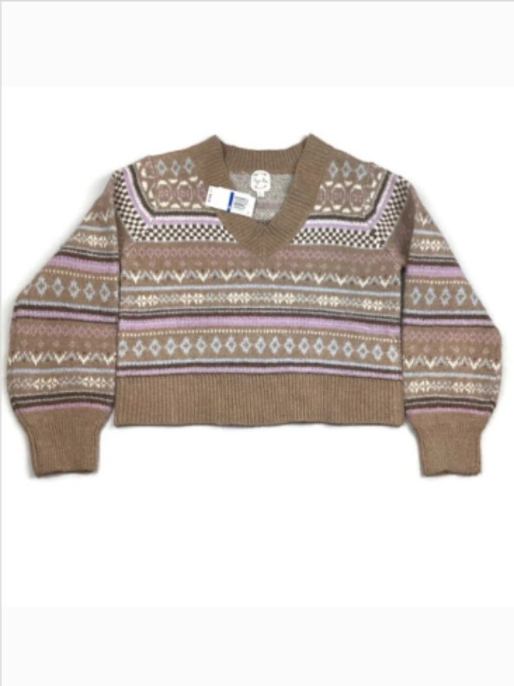 Hippie Rose Retro Vintage Style Knit V Neck Sweater NEW!